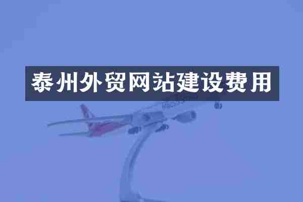 泰州外贸网站建设费用
