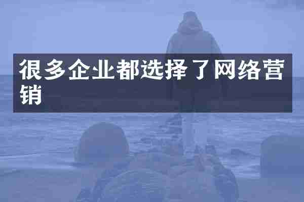 很多企业都选择了网络营销