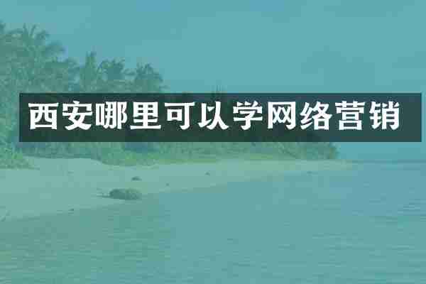 西安哪里可以学网络营销