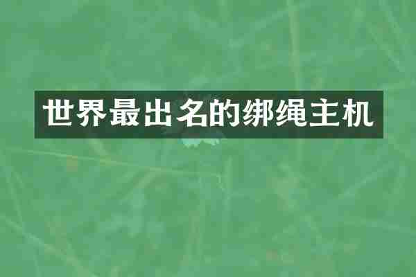 世界最出名的绑绳主机