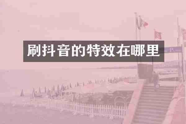 刷抖音的特效在哪里