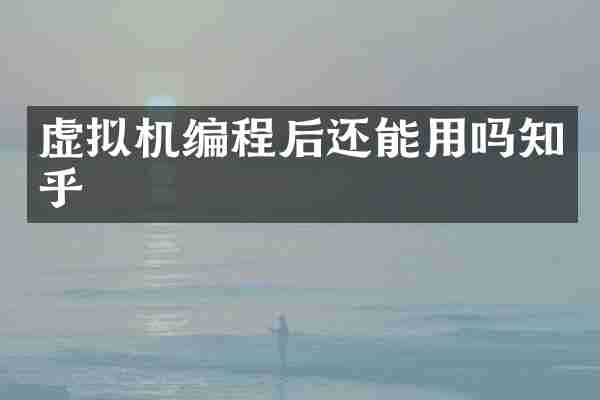 虚拟机编程后还能用吗知乎