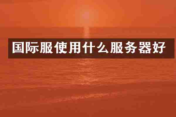 国际服使用什么服务器好