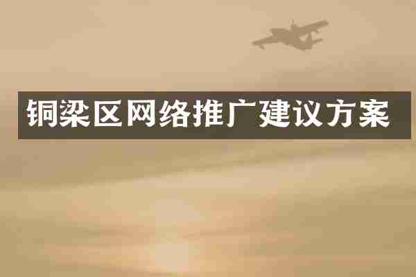铜梁区网络推广建议方案