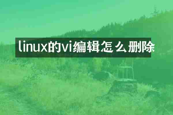 linux的vi编辑怎么删除