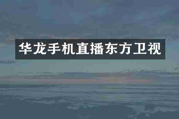 华龙手机直播东方卫视