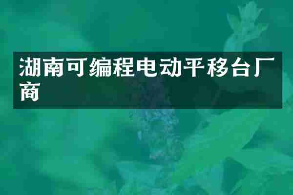 湖南可编程电动平移台厂商