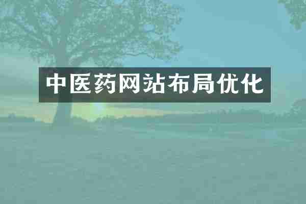 中医药网站布局优化