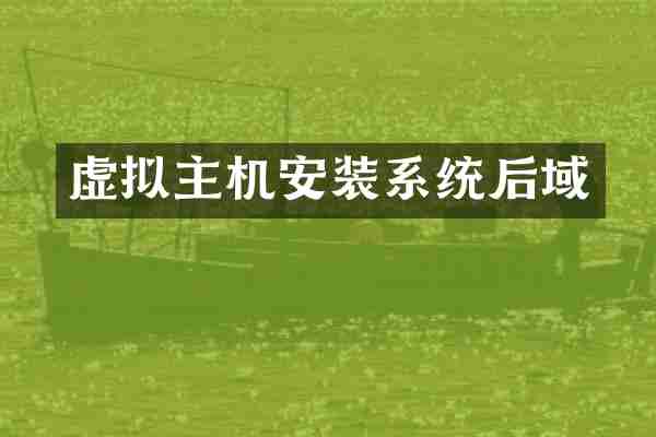 虚拟主机安装系统后域
