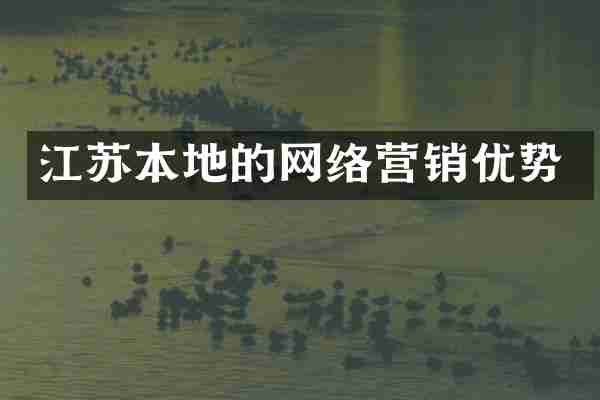 江苏本地的网络营销优势
