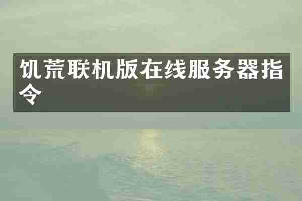 饥荒联机版在线服务器指令
