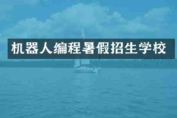 机器人编程暑假招生学校