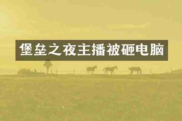 堡垒之夜主播被砸电脑