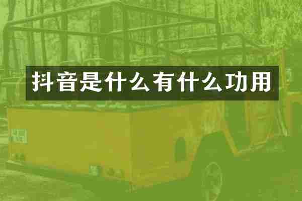 抖音是什么有什么功用