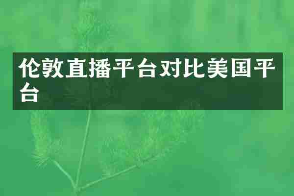 伦敦直播平台对比美国平台