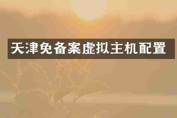 天津免备案虚拟主机配置