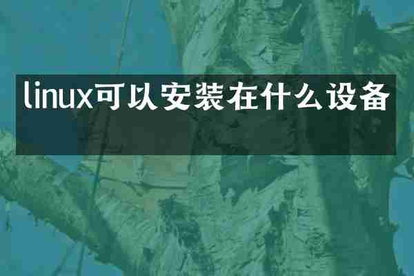 linux可以安装在什么设备上