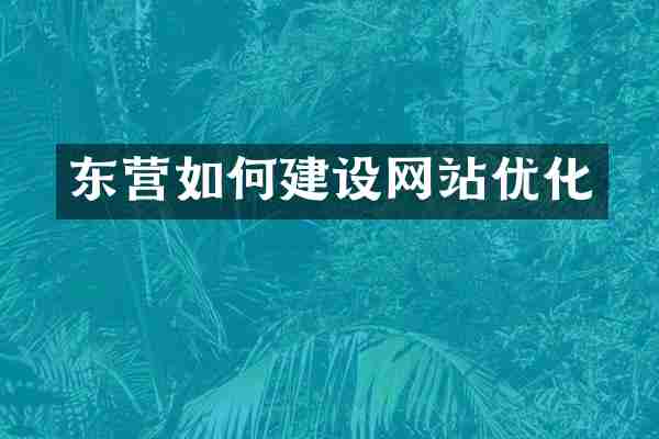 东营如何建设网站优化