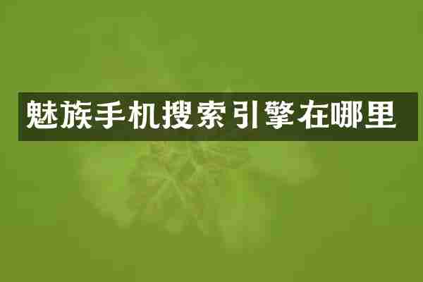 魅族手机搜索引擎在哪里