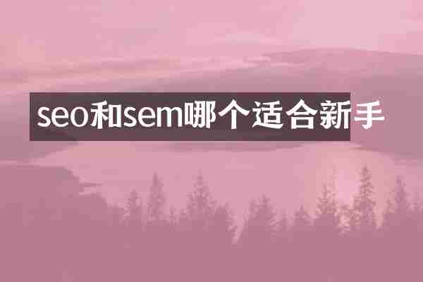 seo和sem哪个适合新手