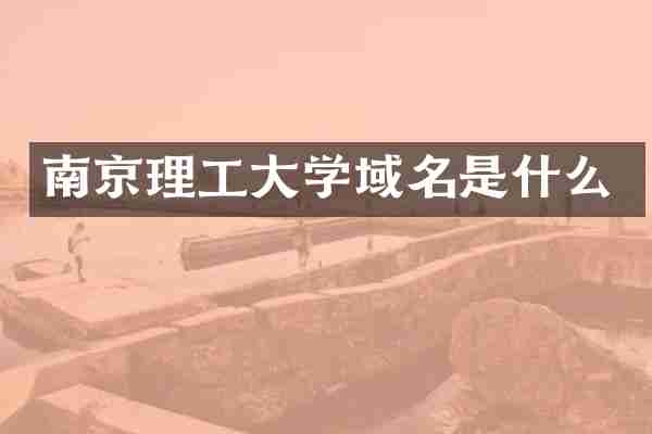 南京理工大学域名是什么