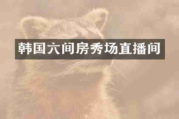 韩国六间房秀场直播间