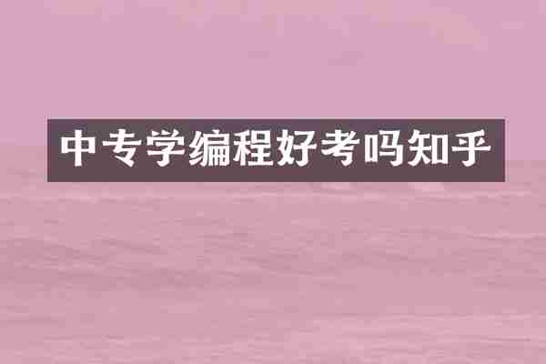中专学编程好考吗知乎