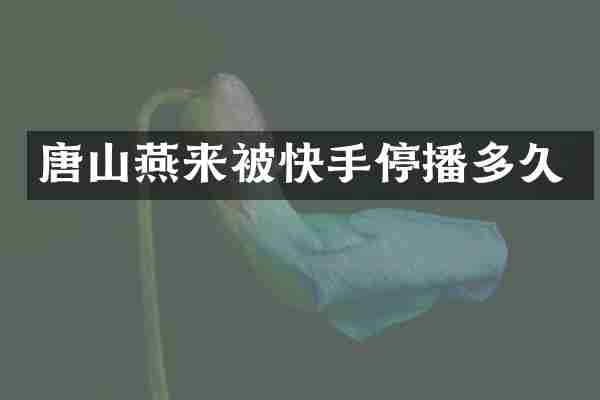 唐山燕来被快手停播多久
