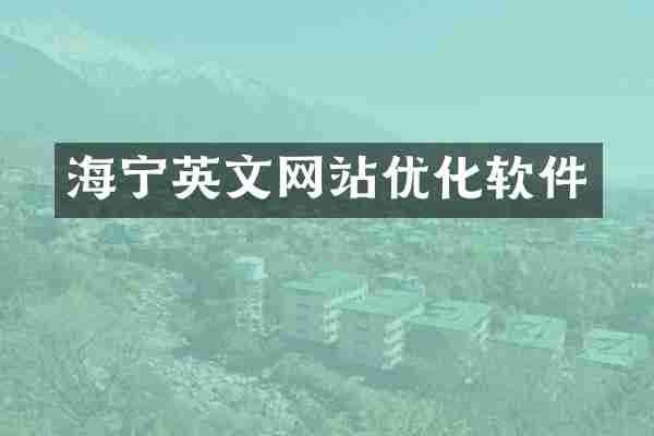 海宁英文网站优化软件