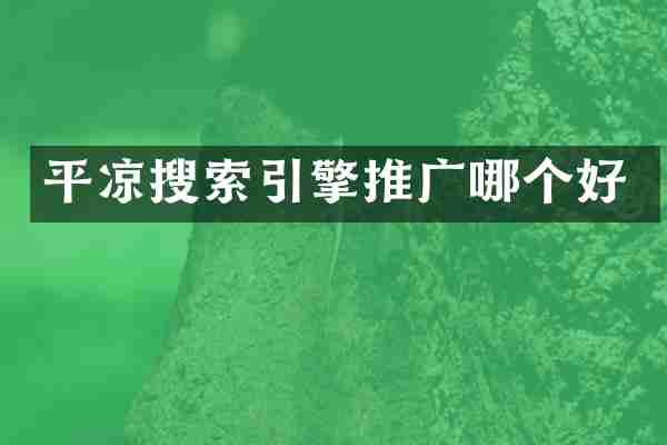 平凉搜索引擎推广哪个好