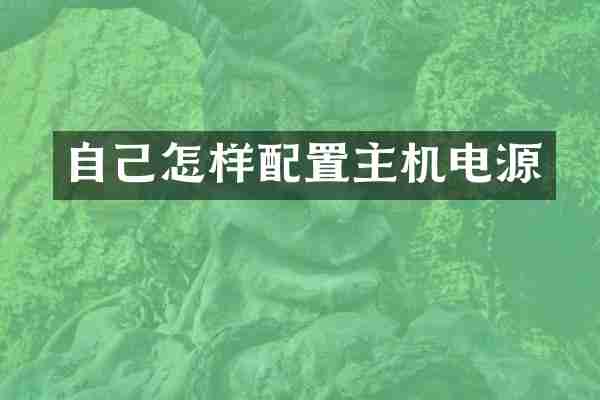自己怎样配置主机电源