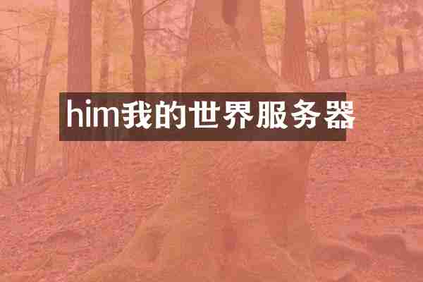him我的世界服务器
