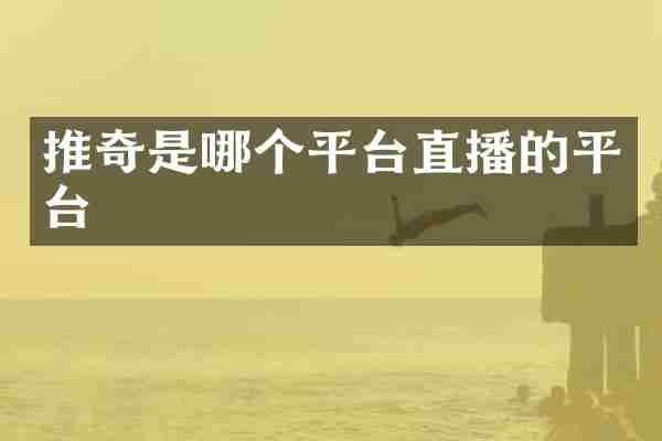 推奇是哪个平台直播的平台