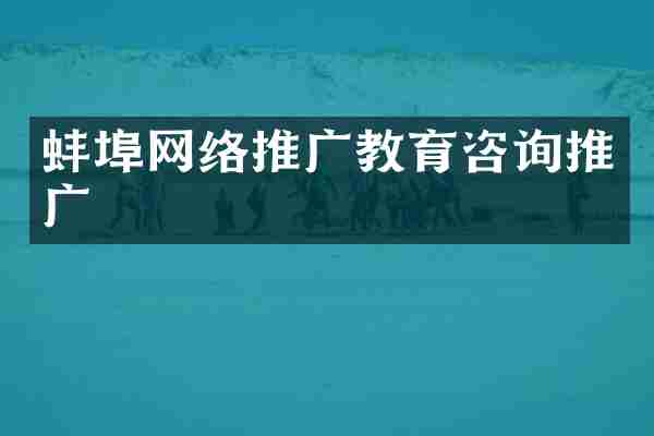 蚌埠网络推广教育咨询推广