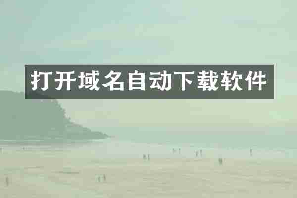 打开域名自动下载软件