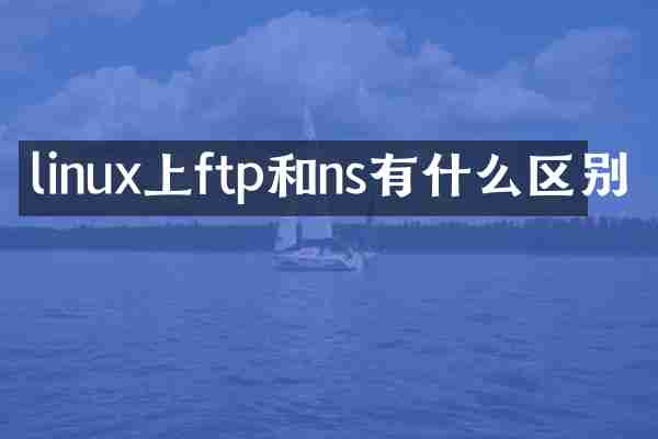 linux上ftp和ns有什么区别