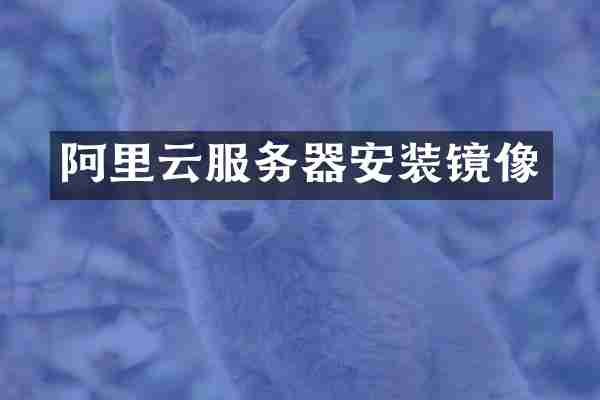 阿里云服务器安装镜像
