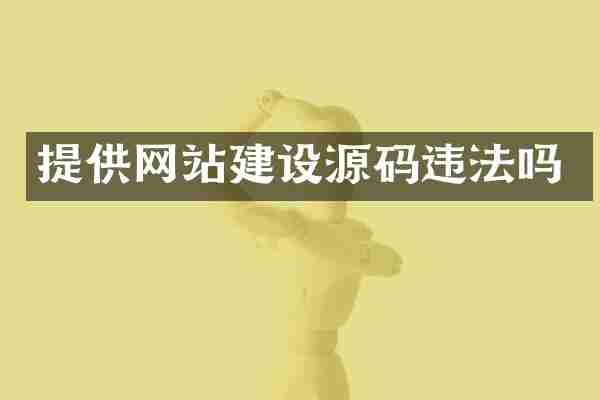 提供网站建设源码违法吗