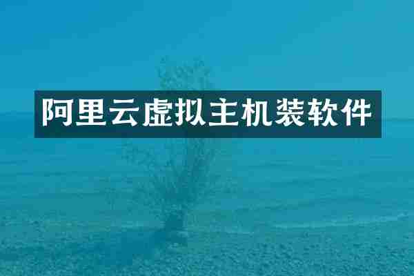 阿里云虚拟主机装软件