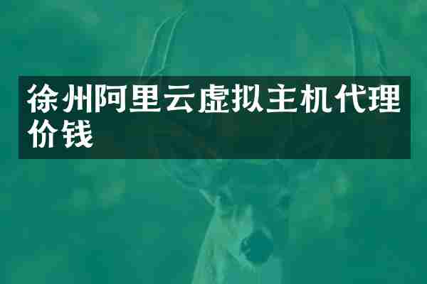 徐州阿里云虚拟主机代理价钱