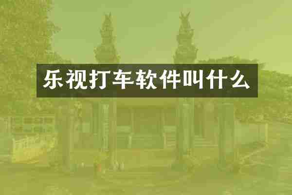 乐视打车软件叫什么