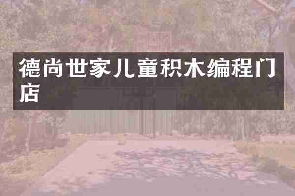 德尚世家儿童积木编程门店