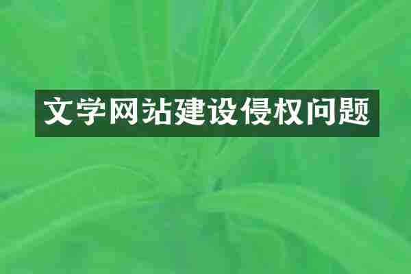 文学网站建设侵权问题