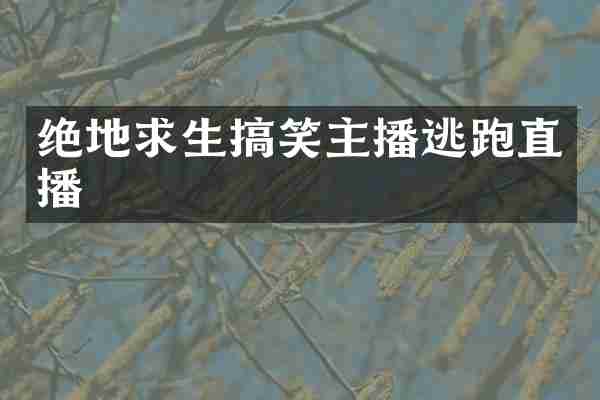 绝地求生搞笑主播逃跑直播