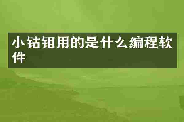 小钴钼用的是什么编程软件