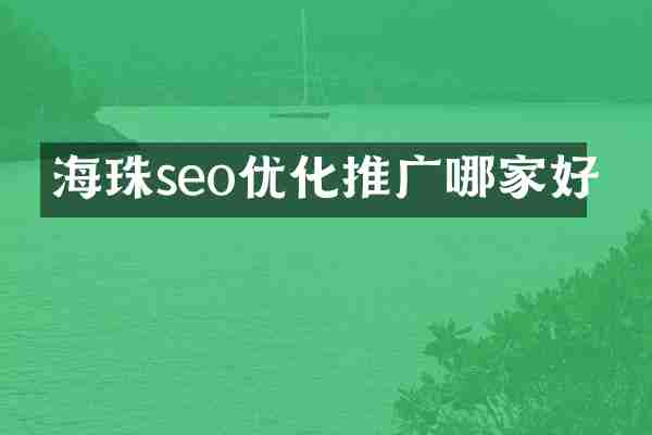 海珠seo优化推广哪家好
