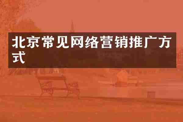 北京常见网络营销推广方式