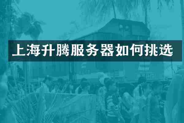 上海升腾服务器如何挑选