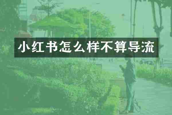 小红书怎么样不算导流