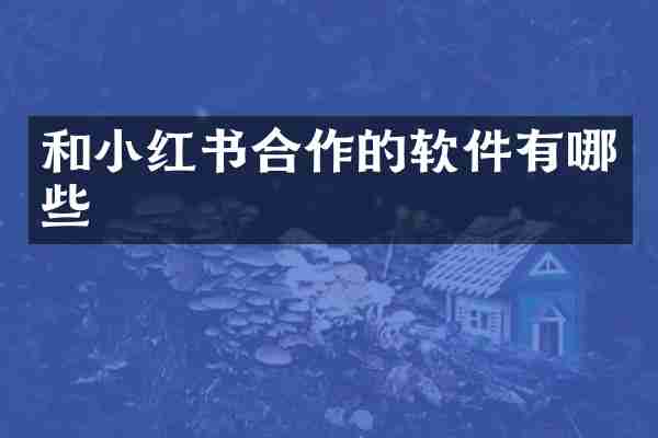和小红书合作的软件有哪些